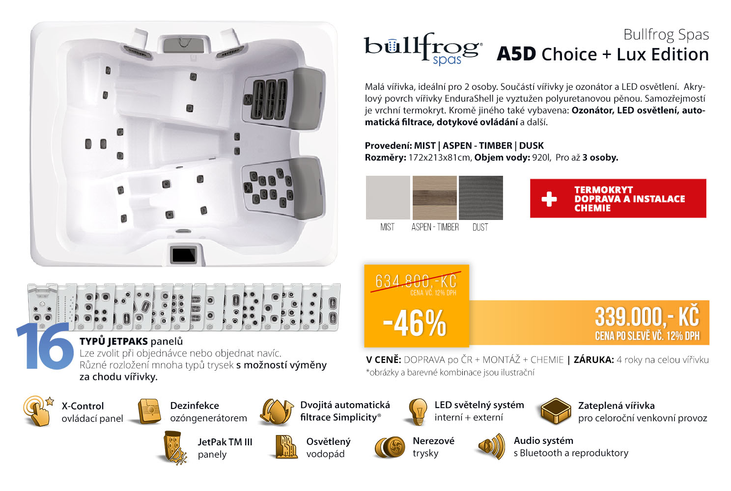 A5D akce na vířivky