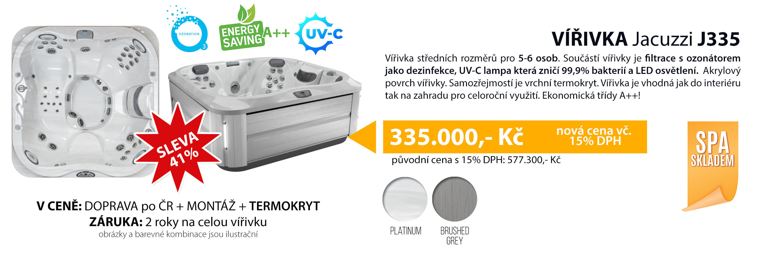 Akce na vířivou vanu Jacuzzi 335J