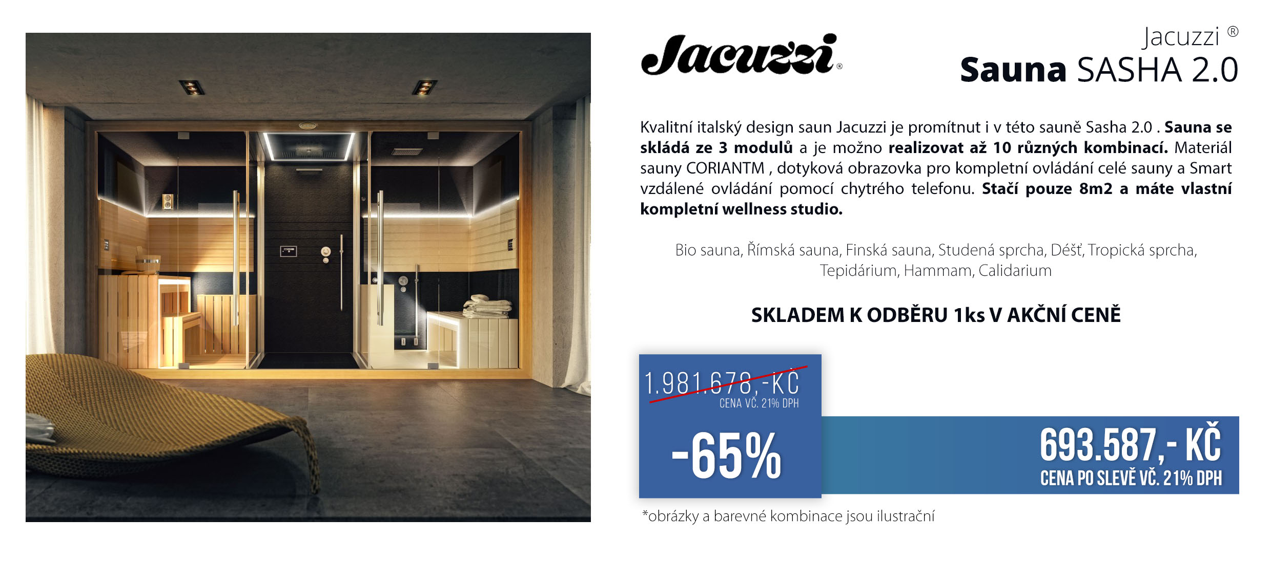 Sauna Jacuzzi Sasha v akci