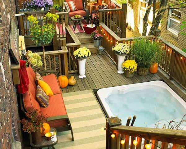 Inspirace vířivka v zahradě