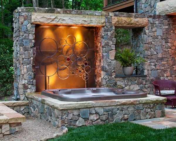 Inspirace vířivka v zahradě