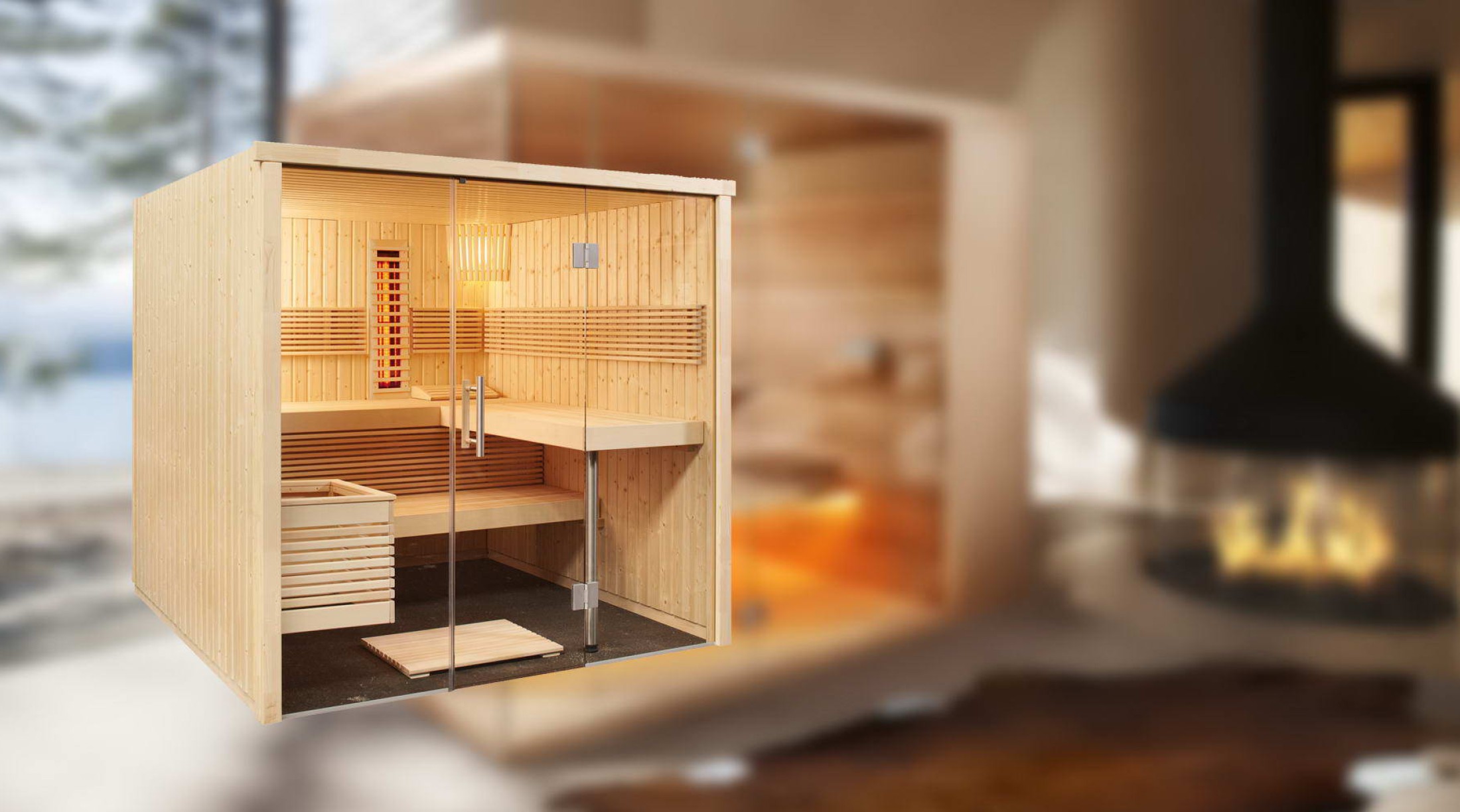 SAUNA PANORAMA LARGE INFRA+